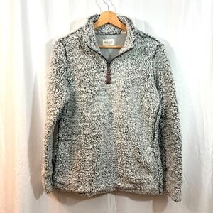 Weatherproof Vintage Women's Sherpa Lined 1/4 Zip Gray Jacket, Cozy, Warm-Size M